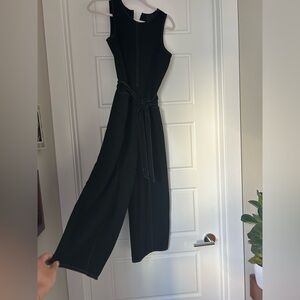 Black jumpsuit with white stitching, sz XS